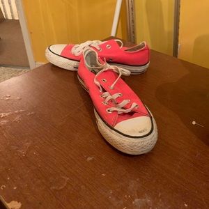 Neon pink converse